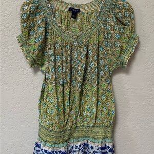 Bandolino Boho Floral Print Top